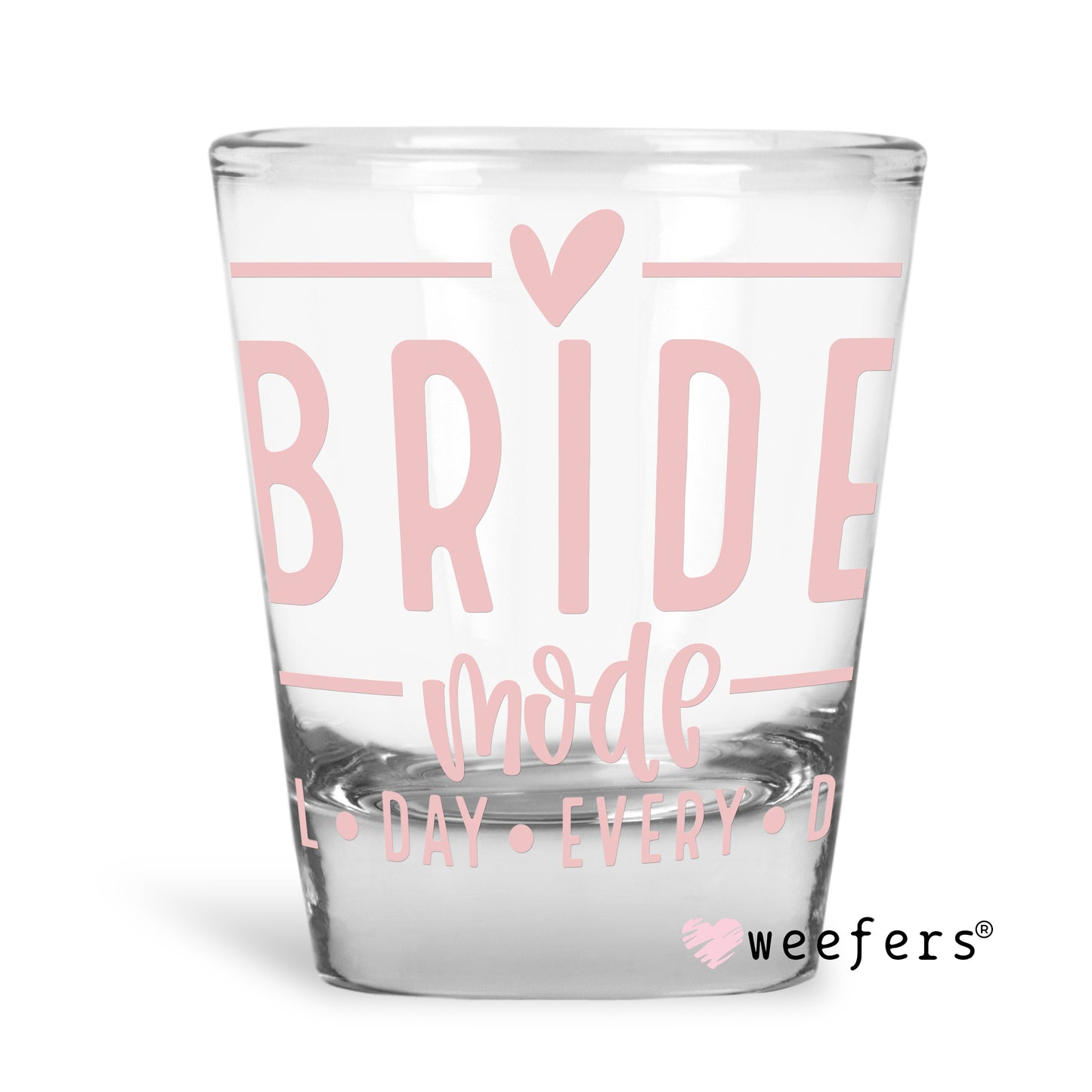 Blush Bride Mode Shot Glass Short UV DTF or Sublimation Wrap - Decal - Weefers