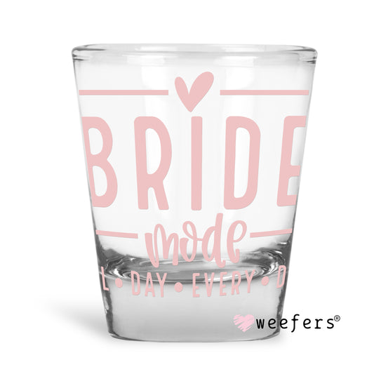 Blush Bride Mode Shot Glass Short UV DTF or Sublimation Wrap - Decal - Weefers