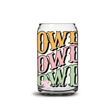 Load image into Gallery viewer, Retro Howdy Howdy Howdy 16oz Libbey Glass Can UV-DTF or Sublimation Wrap - Decal
