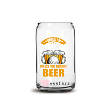Load image into Gallery viewer, Don&#39;t Bother Me While I&#39;m Golfing  16oz Libbey Glass Can UV-DTF or Sublimation Wrap - Decal
