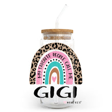 Load image into Gallery viewer, Mother&#39;s Day Gigi Boho Rainbow 20oz Libbey Glass Can, 34oz Hip Sip, 40oz Tumbler UVDTF or Sublimation Decal Transfer
