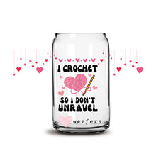 Load image into Gallery viewer, a crochet jar with a pink heart on it
