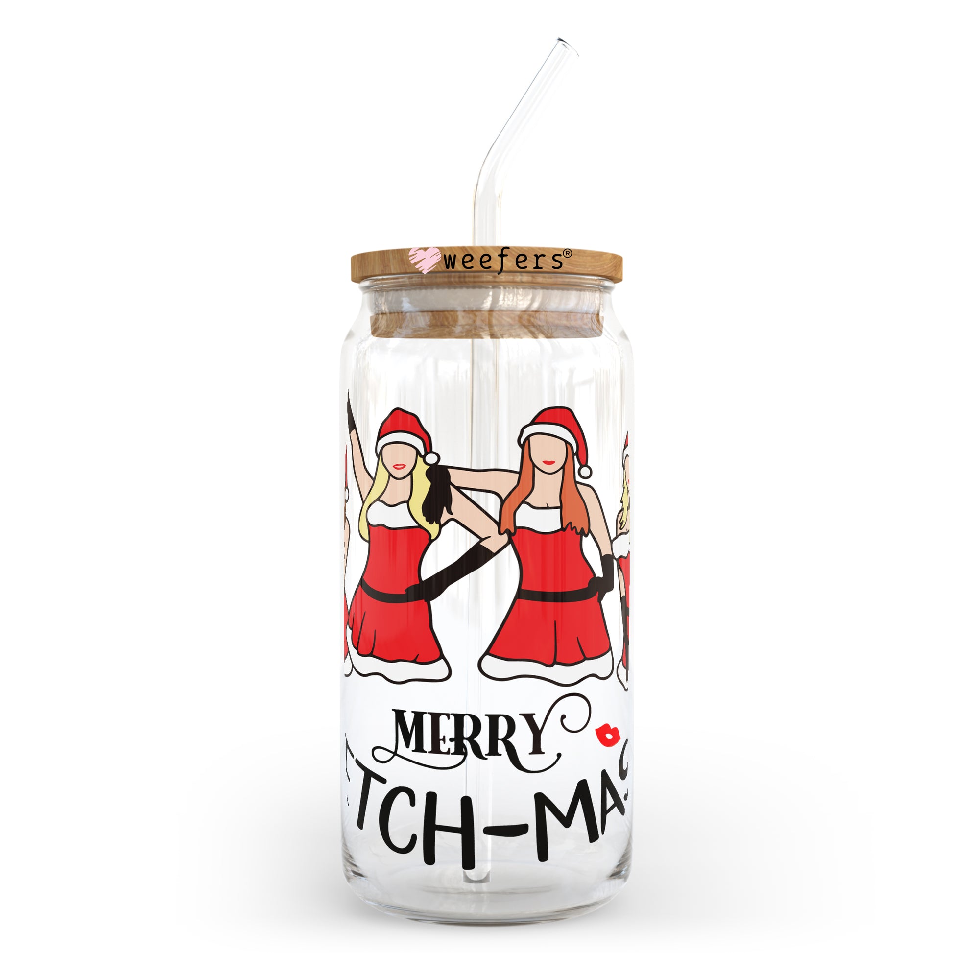 Merry Fetch-mas 20oz Libbey Glass Can, 34oz Hip Sip, 40oz Tumbler UV DTF or Sublimation Decal Transfer - Weefers