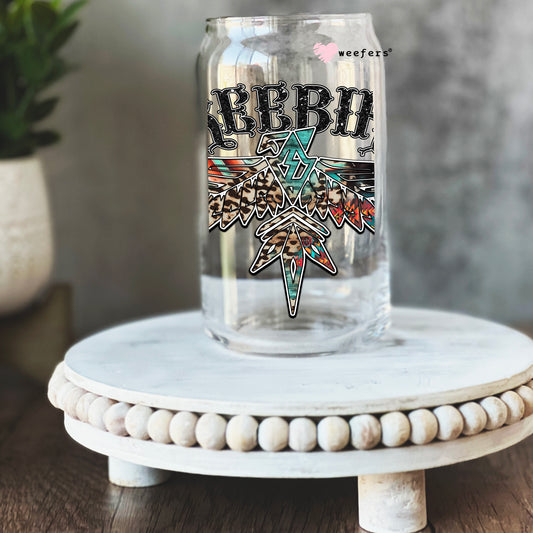 Freebird 16oz Libbey Glass Can UV DTF or Sublimation Cup Wrap - Decal Transfer Weefers