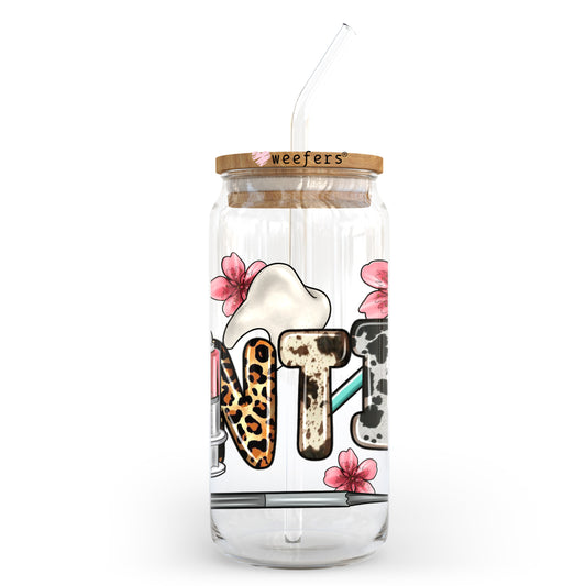 Dentist Western 20oz Libbey Glass Can UV DTF or Sublimation Wrap - Decal Transfer Weefers