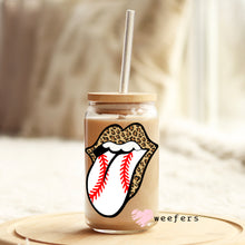 Load image into Gallery viewer, Leopard Lip Baseball Libbey Glass Can Wrap UV-DTF Sublimation Transfers
