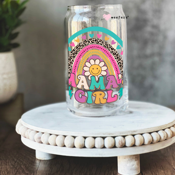 a glass jar with the words ama girl on it