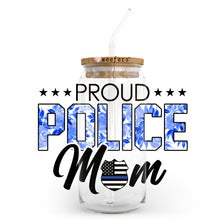 Load image into Gallery viewer, Proud Police Mom 20oz Libbey Glass Can, 34oz Hip Sip, 40oz Tumbler UVDTF or Sublimation Decal Transfer

