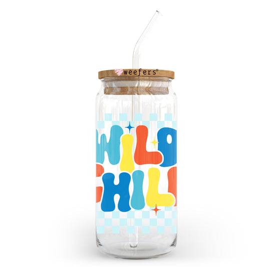 Wild Child Bright Colors 20oz Libbey Glass Can UV DTF or Sublimation Wrap - Decal Transfer Weefers