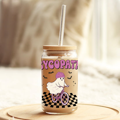 Cycopath Halloween 16oz Libbey Glass Can UV DTF or Sublimation Wrap - Decal - Weefers