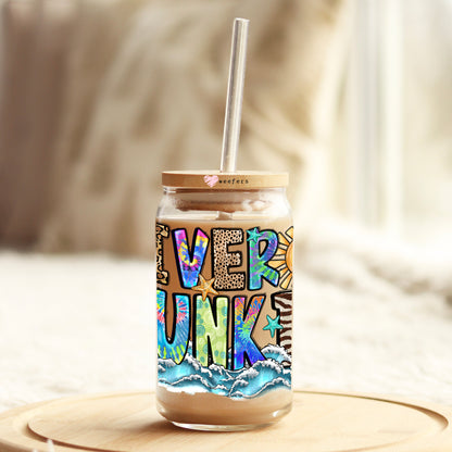 River Junkie 16oz Libbey Glass Can UV DTF or Sublimation Cup Wrap - Decal Transfer - Weefers