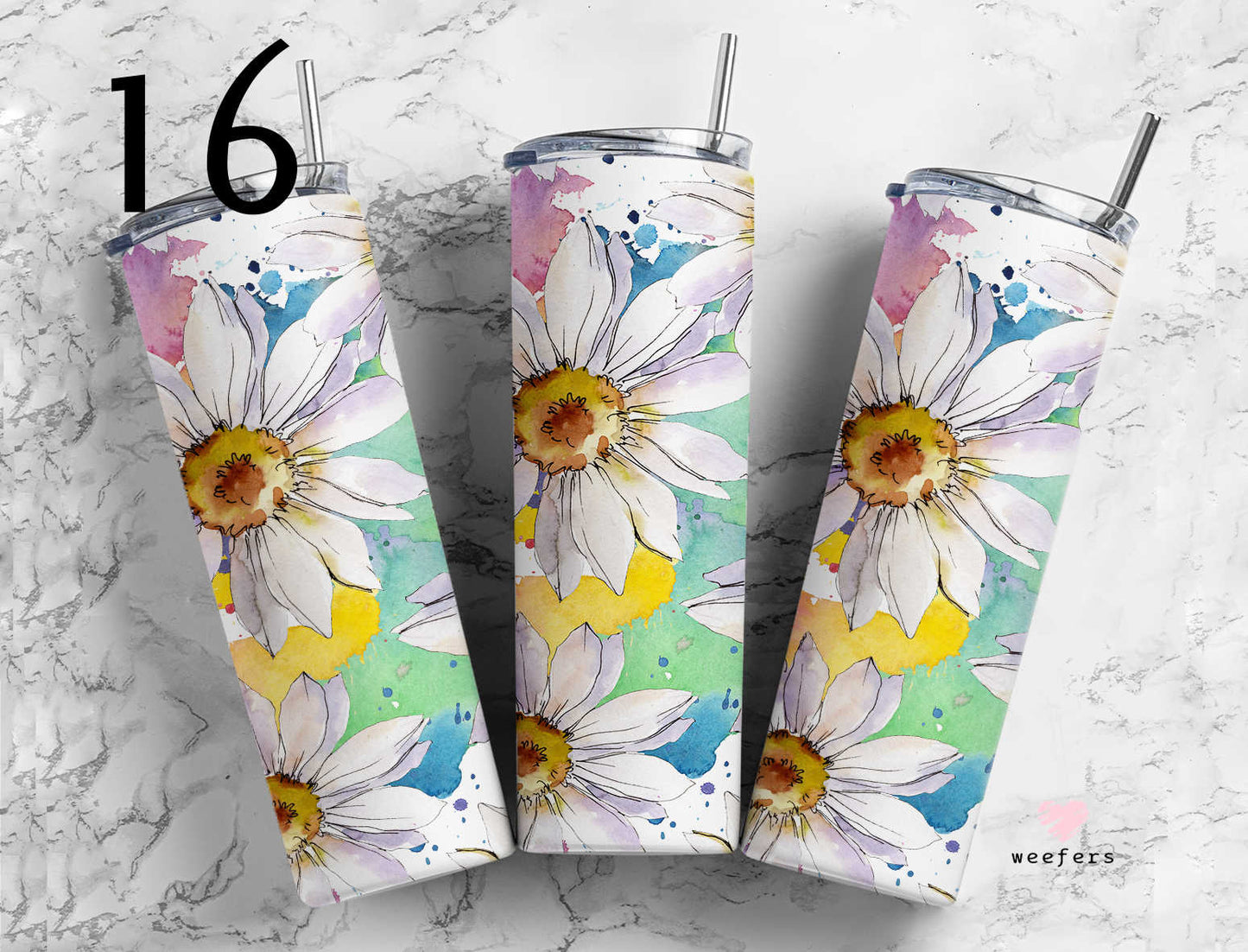 Click to see Designs 1-50 - 20oz Skinny Tumbler Wraps Vol. 1 - Weefers