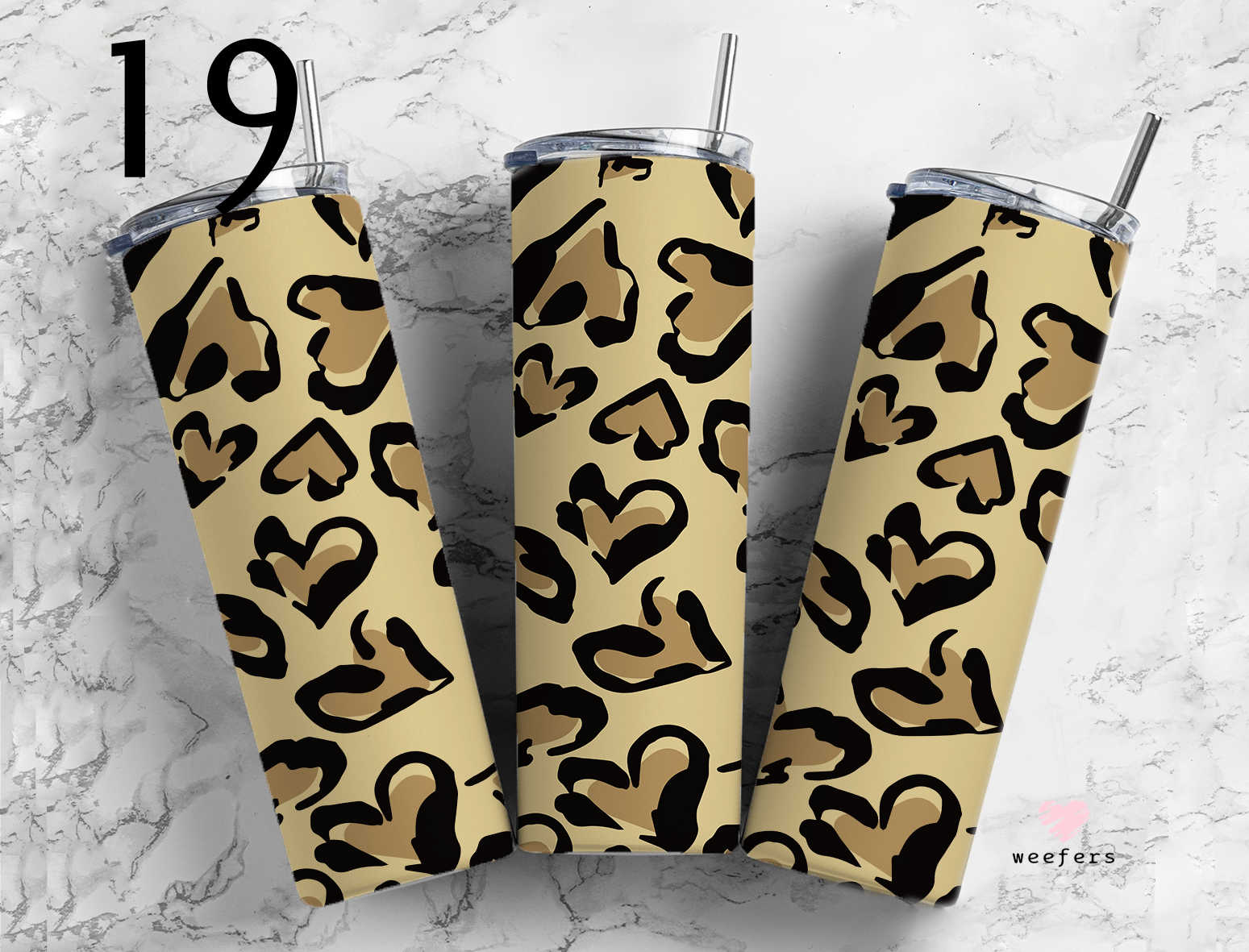 Click to see Designs 1-50 - 20oz Skinny Tumbler Wraps Vol. 1 - Weefers