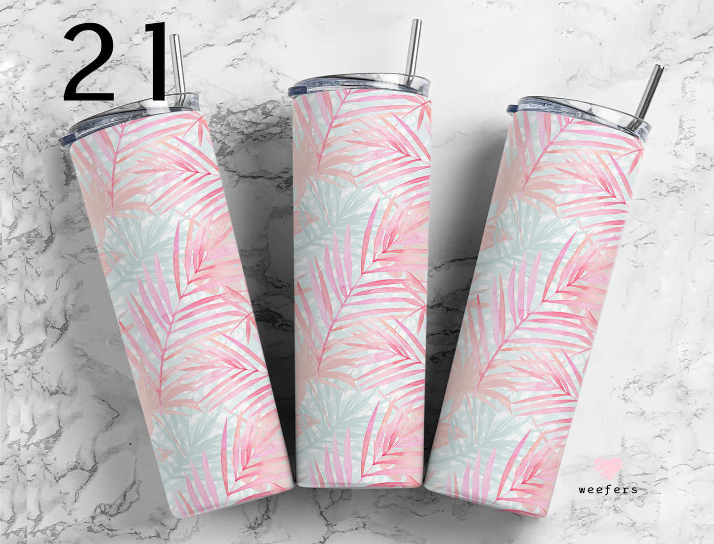 Click to see Designs 1-50 - 20oz Skinny Tumbler Wraps Vol. 1 - Weefers