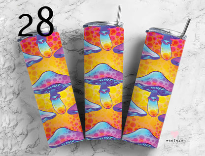 Click to see Designs 1-50 - 20oz Skinny Tumbler Wraps Vol. 1 - Weefers