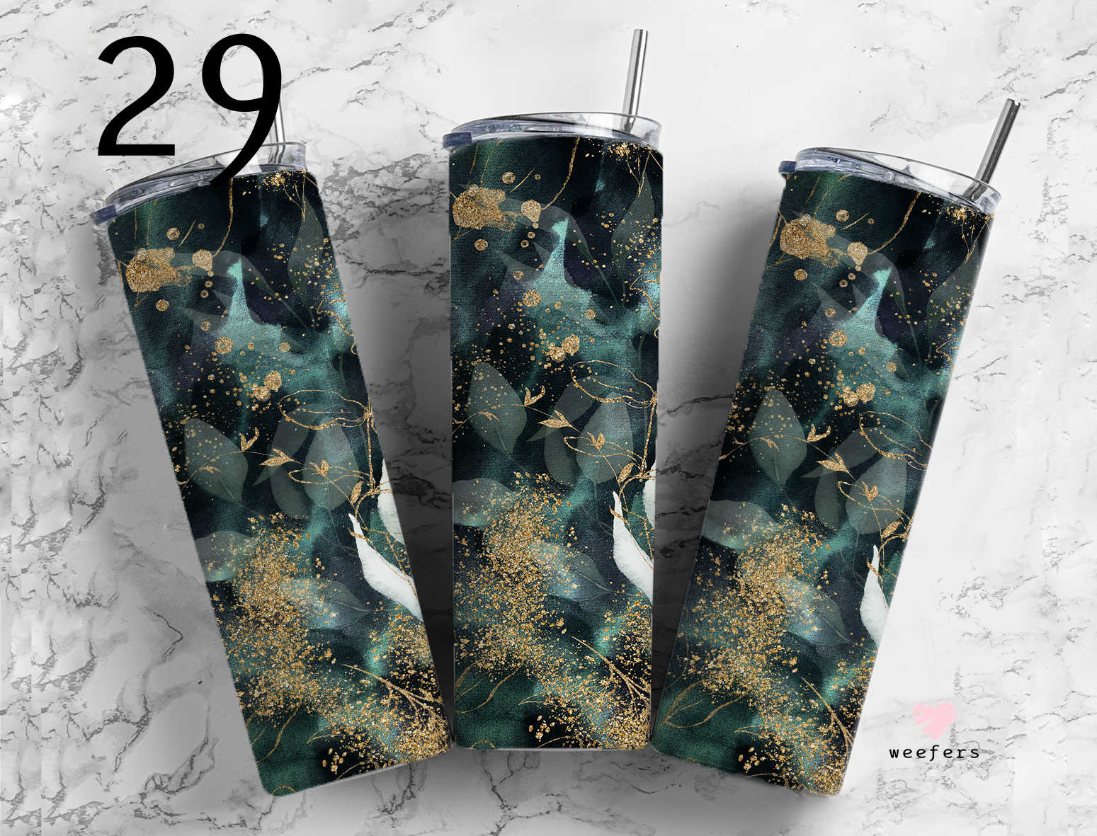 Click to see Designs 1-50 - 20oz Skinny Tumbler Wraps Vol. 1 - Weefers