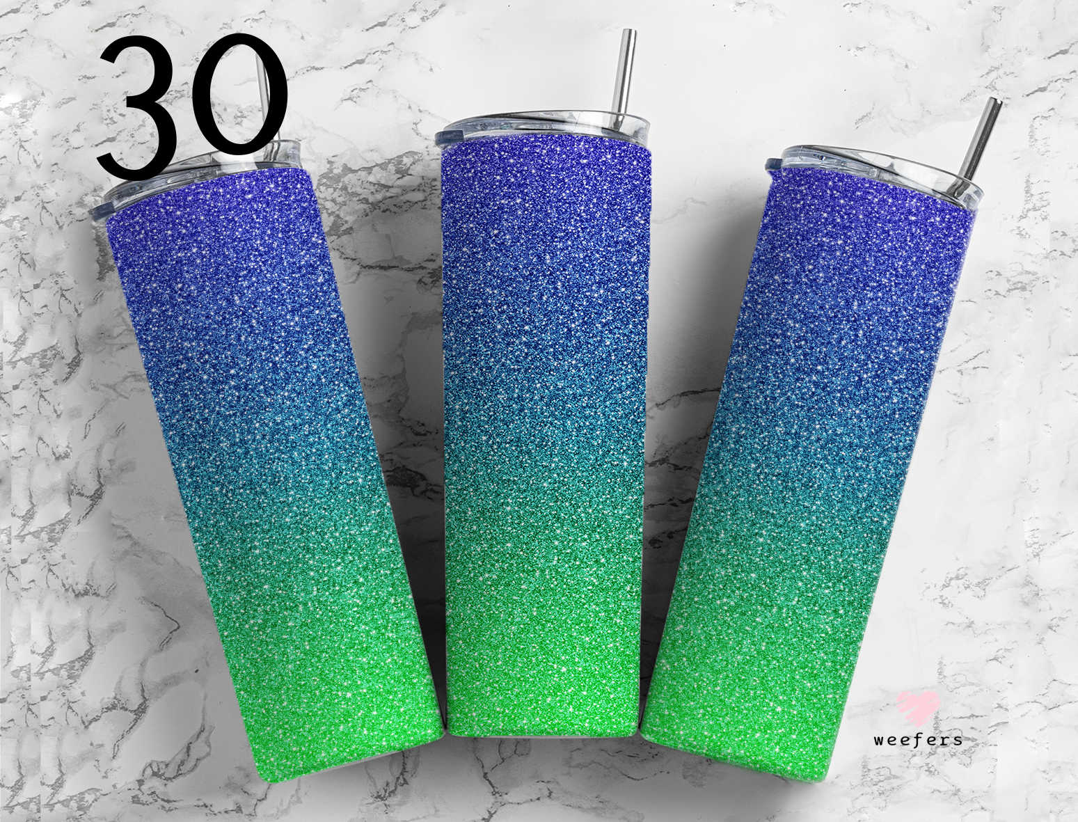 Click to see Designs 1-50 - 20oz Skinny Tumbler Wraps Vol. 1 - Weefers