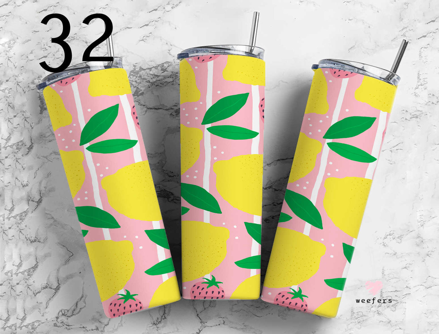 Click to see Designs 1-50 - 20oz Skinny Tumbler Wraps Vol. 1 - Weefers