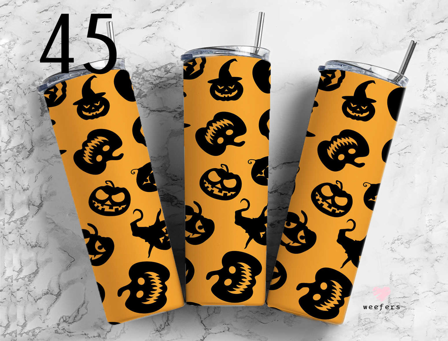 Click to see Designs 1-50 - 20oz Skinny Tumbler Wraps Vol. 1 - Weefers