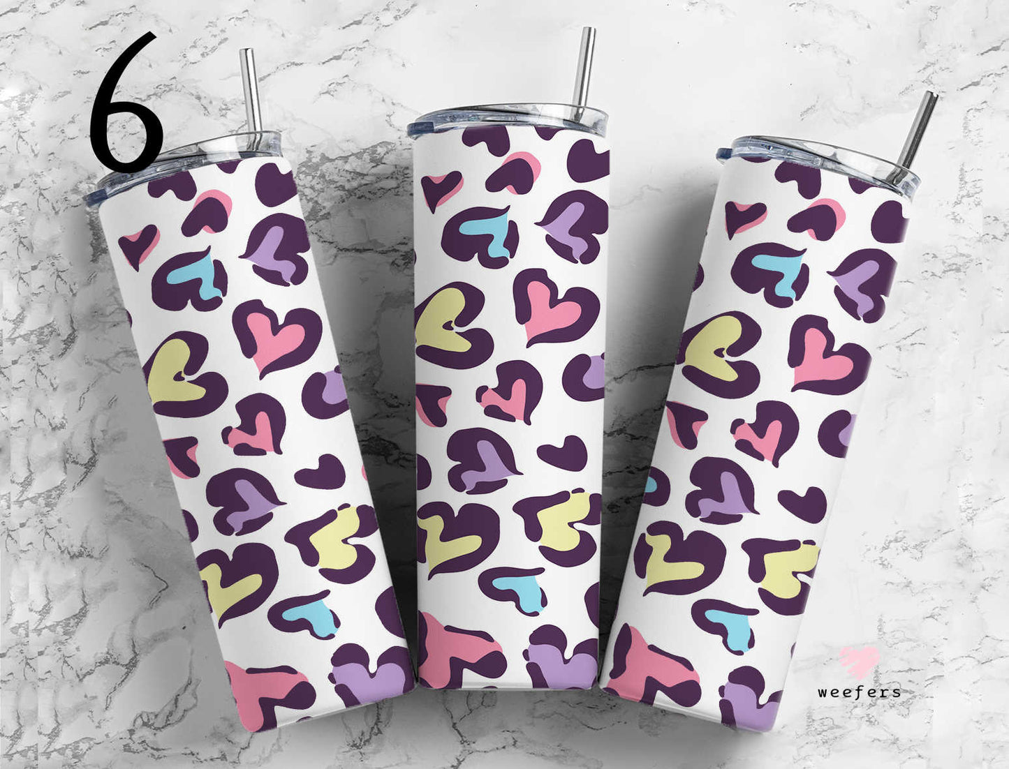 Click to see Designs 1-50 - 20oz Skinny Tumbler Wraps Vol. 1 - Weefers