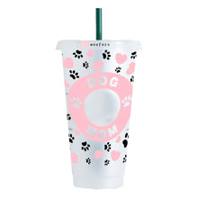 Load image into Gallery viewer, Pink Hearts Dog Mom Cold Cup Wrap
