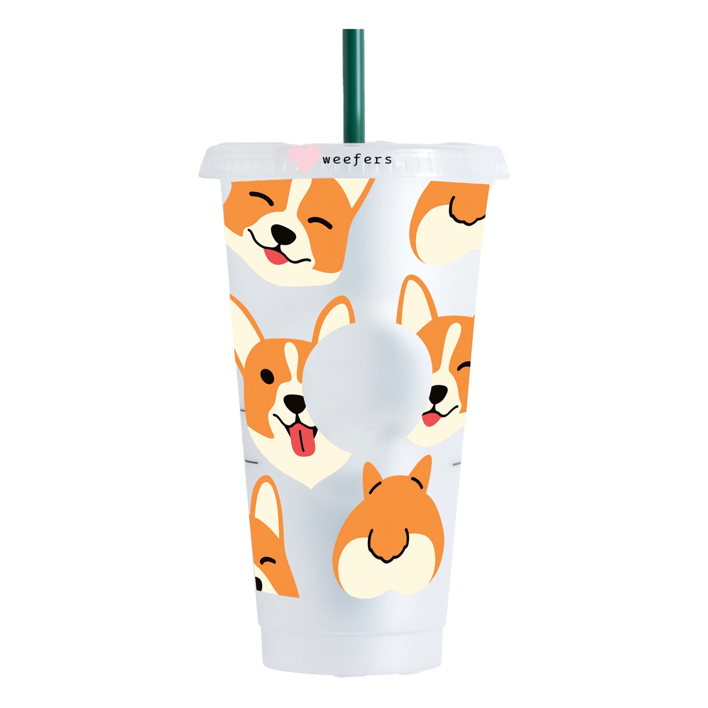 Happy Corgis UV DTF Cold Cup  Ready to apply Wrap - HOLE - Weefers