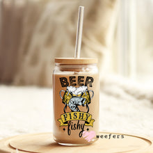 Load image into Gallery viewer, Beer Fishy Fishy 16oz Libbey Glass Can UV-DTF or Sublimation Wrap - Decal
