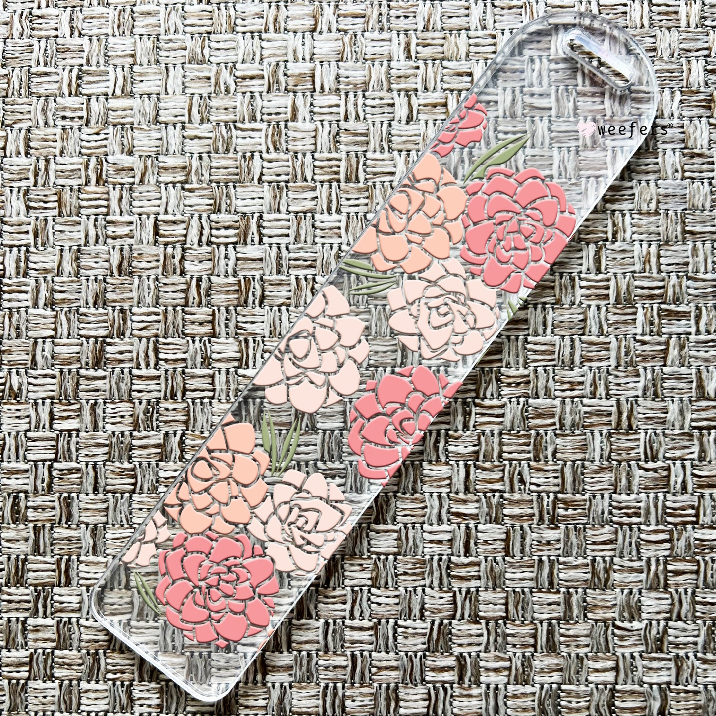 Peonies Bookmark UV DTF Decal - Weefers