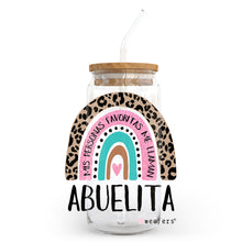 Load image into Gallery viewer, Spanish Mother&#39;s Day Abuelita Boho Rainbow 20oz Libbey Glass Can UV-DTF or Sublimation Wrap - Decal
