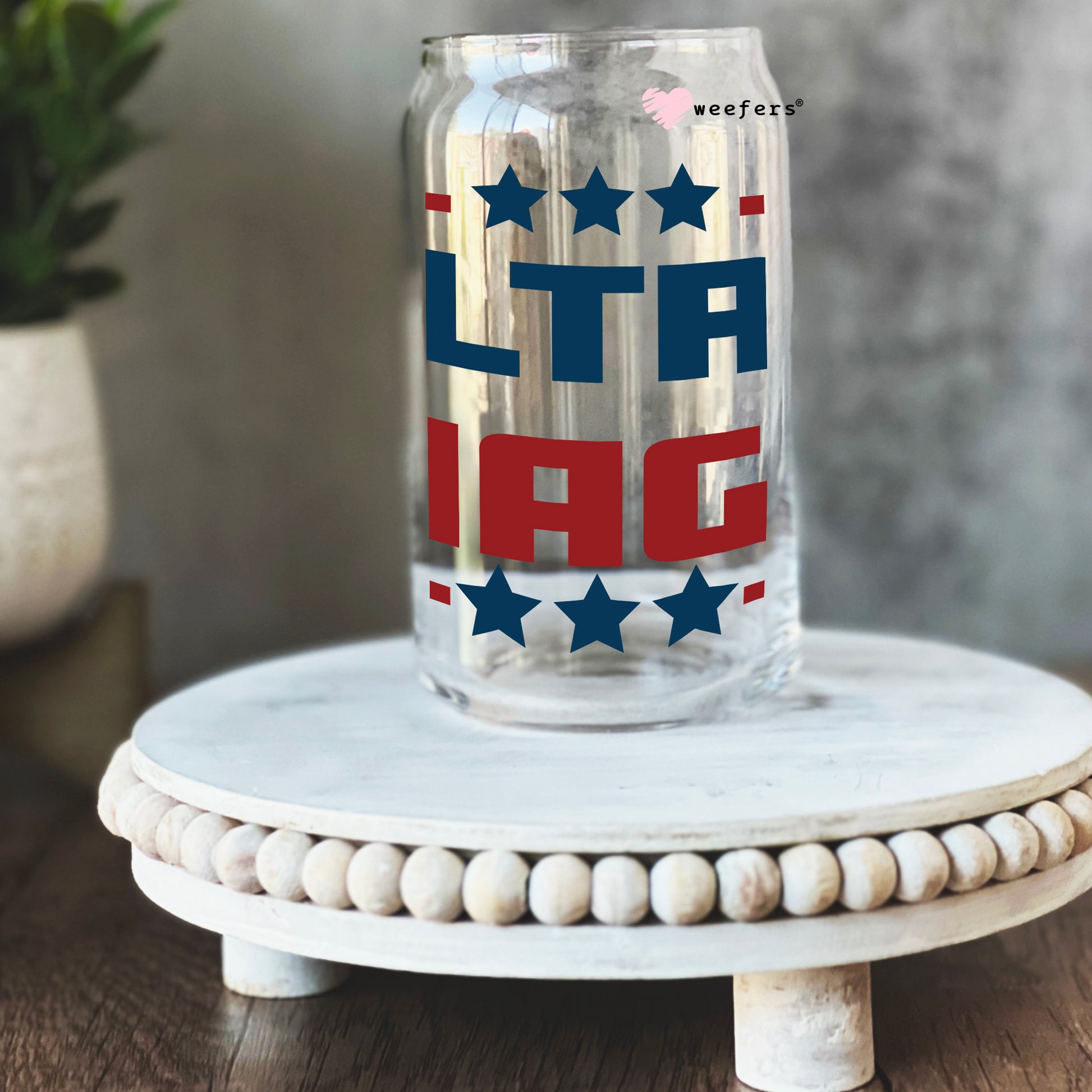 Ultra Maga 16oz Libbey Glass Can UV DTF or Sublimation Wrap - Decal - Weefers