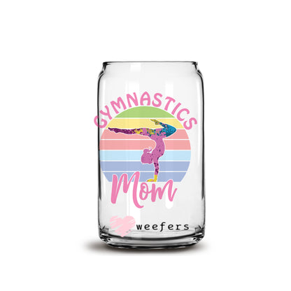 Gymnastics Mom 16oz Libbey Glass Can UV DTF or Sublimation Wrap - Decal - Weefers