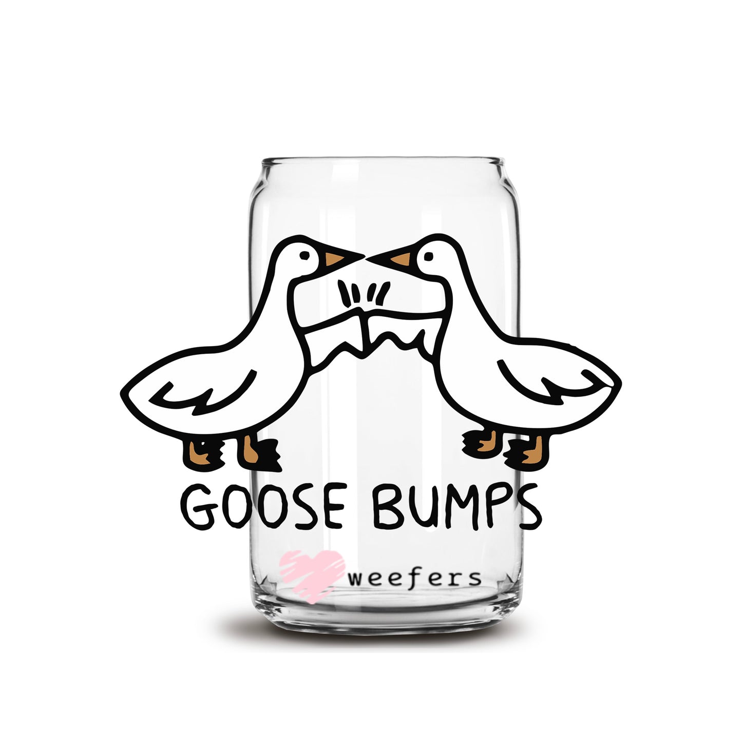 Goose Bumps 16oz Libbey Glass Can UV DTF or Sublimation Cup Wrap - Decal Transfers - Weefers