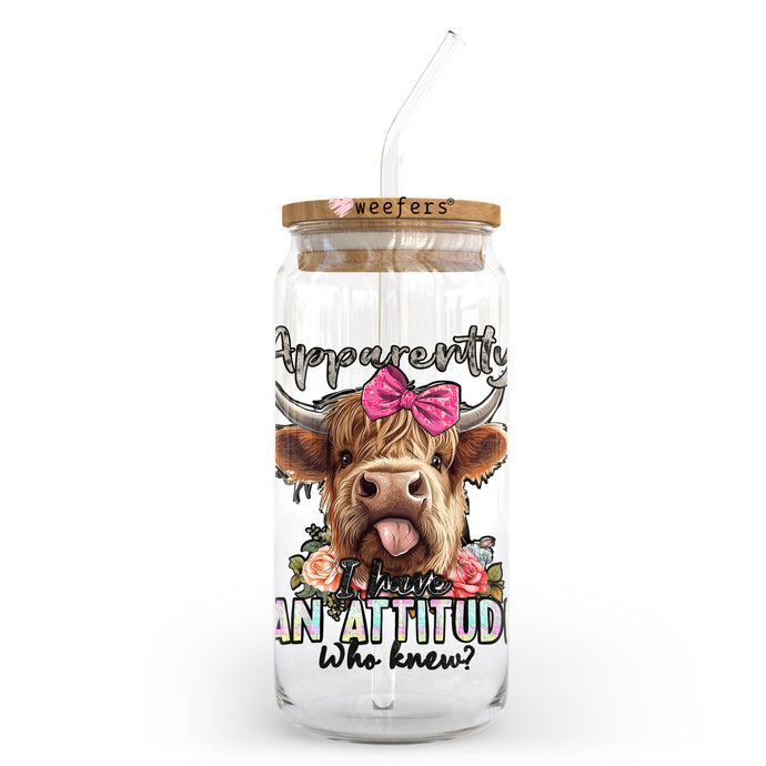 a glass jar with a picture of a cow on it