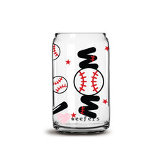 Load image into Gallery viewer, Baseball Mom Bats and Balls Libbey Glass Can UV-DTF or Sublimation Wrap - Decal
