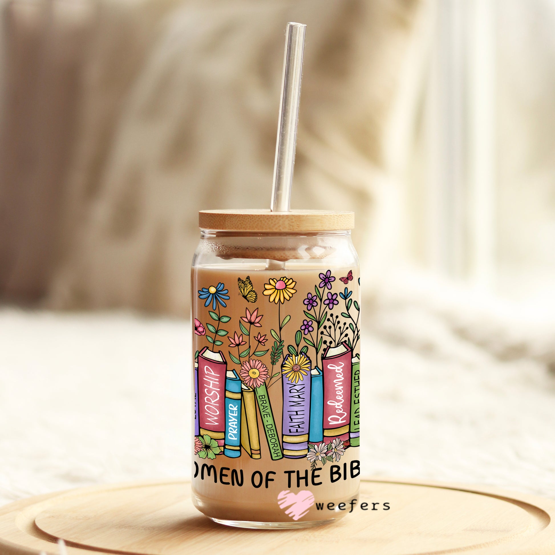 Women of the Bible 16oz Libbey Glass Can UV DTF or Sublimation Wrap - Decal - Weefers