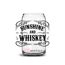 Load image into Gallery viewer, Sunshine and Whiskey 16oz Libbey Glass Can UV-DTF or Sublimation Wrap - Decal
