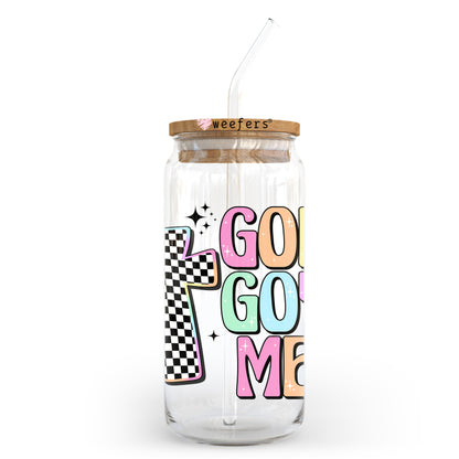 God Got Me 20oz Libbey Glass Can UV DTF or Sublimation Wrap - Decal Transfer - Weefers