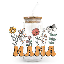 Load image into Gallery viewer, Mama Wildflowers 20oz Libbey Glass Can UV-DTF or Sublimation Wrap - Decal
