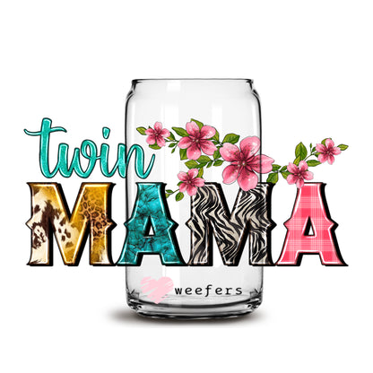 Twin Mama Club 16oz Libbey Glass Can UV DTF or Sublimation Wrap - Decal - Weefers