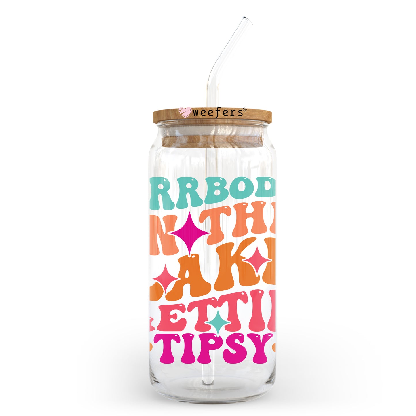 Errbody In The Lake Gettin Tipsy 20oz Libbey Glass Can UV DTF or Sublimation Wrap - Decal Transfer Weefers