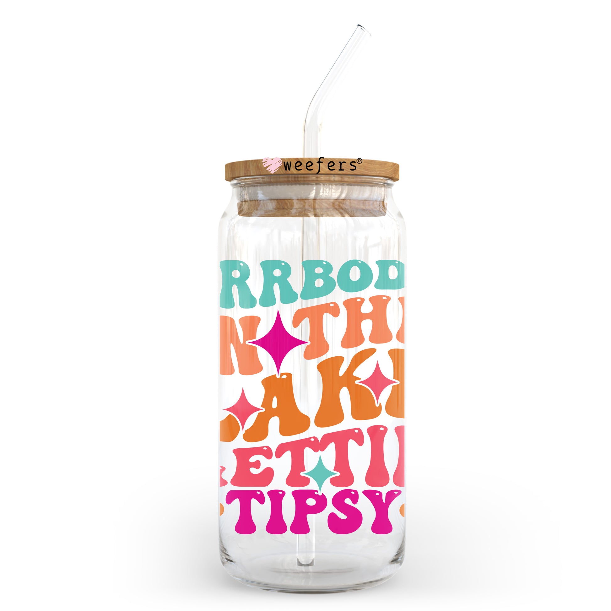 Errbody In The Lake Gettin Tipsy 20oz Libbey Glass Can UV DTF or Sublimation Wrap - Decal Transfer Weefers