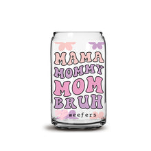 Load image into Gallery viewer, Mama Mommy Mom Bro  Retro Libbey Glass Can Wrap UV-DTF Sublimation Transfers
