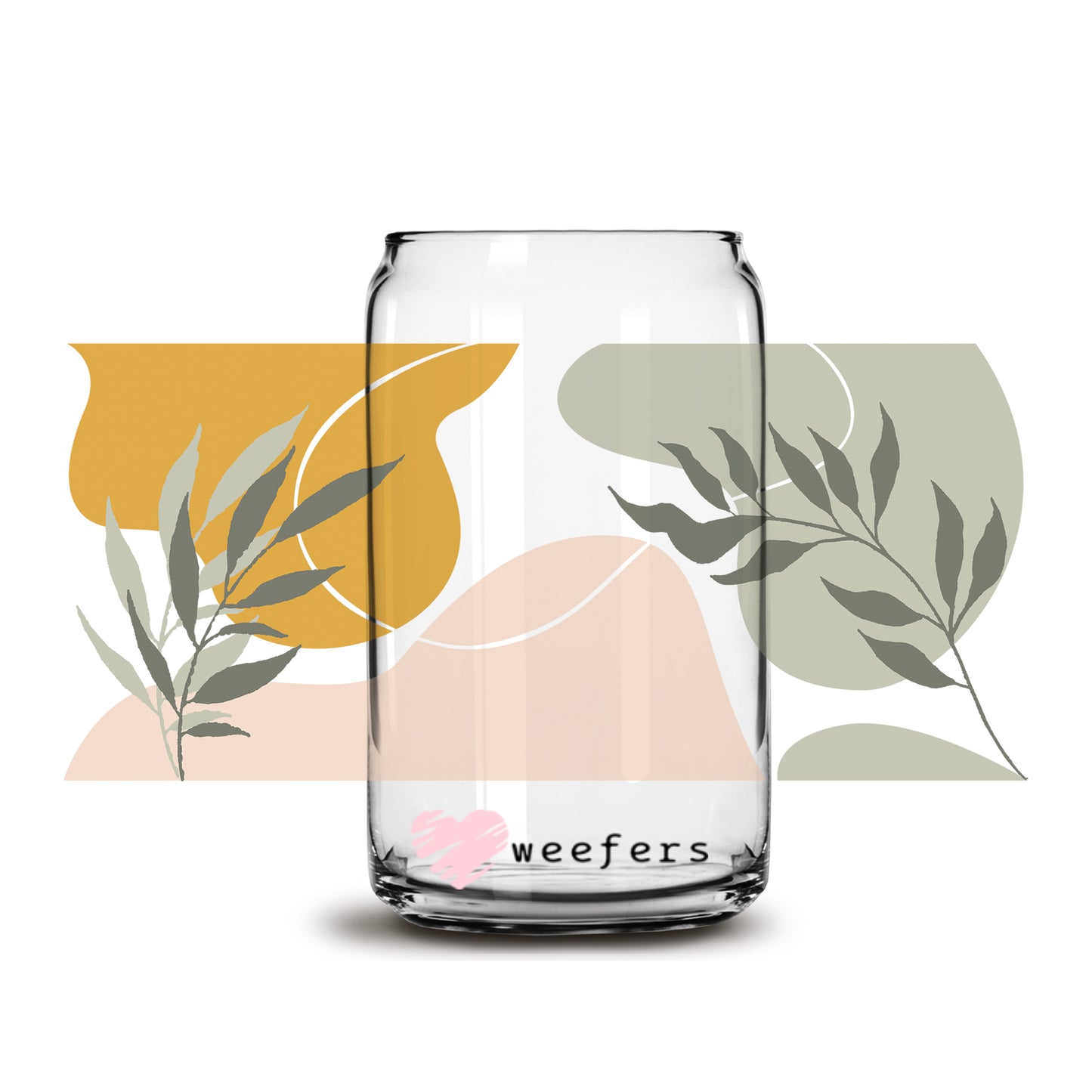 Abstract Neutrals Libbey Glass Can UV DTF or Sublimation Wrap - Decal - Weefers