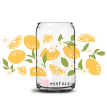 Load image into Gallery viewer, All About Lemons 16oz Libbey Glass Can UV-DTF or Sublimation Wrap - Decal
