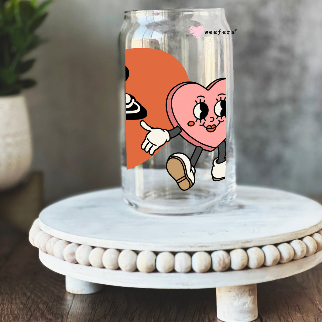 a glass jar with a cartoon character inside of it