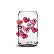 Load image into Gallery viewer, a glass jar filled with lots of hearts
