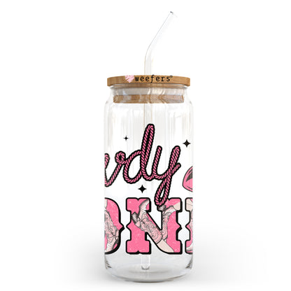 Howdy Honey Valentine's Day 20oz Libbey Glass Can UV DTF or Sublimation Wrap - Decal - Weefers