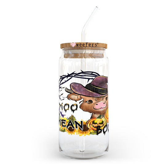 Moo I mean Boo 20oz Libbey Glass Can, 34oz Hip Sip, 40oz Tumbler UV DTF or Sublimation Decal Transfer - Weefers