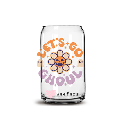 Let's Go Ghouls Halloween 16oz Libbey Glass Can UV DTF or Sublimation Wrap - Decal - Weefers