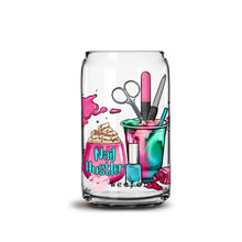 Load image into Gallery viewer, Nail Hustler 16oz Libbey Glass Can UV-DTF or Sublimation Wrap - Decal
